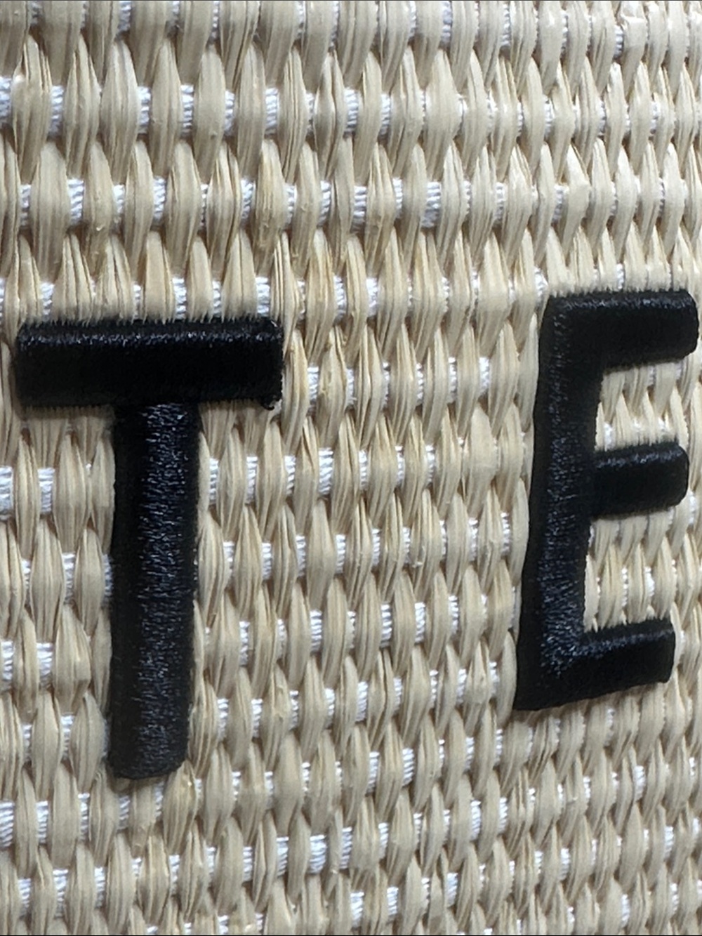 🆕NWT Ted Baker Natural Straw Tote with Black Trim and Handles - Picture 10 of 16
